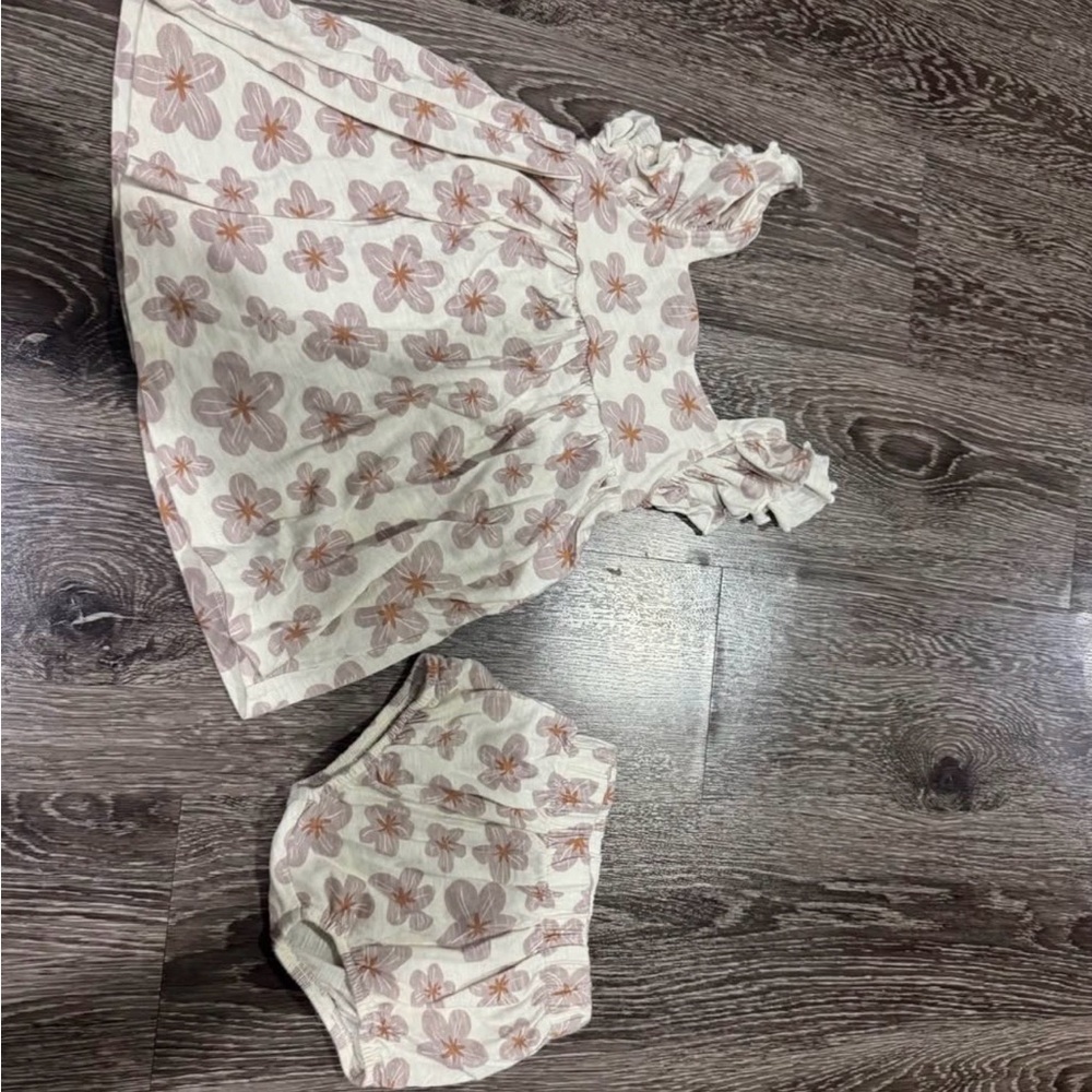 Rylee + Cru Cream Dress and Bloomer